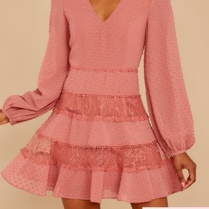 Lacey Soirée Rose Pink Dress